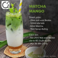 Tổng hợp công thức pha chế các loại trà hoa quả: Matcha Xoài, Trà Bưởi Chanh Dây, Trà Dâu Tây Ổi Hồng và Trà Gừng