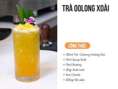 Tổng hợp công thức pha chế các loại trà trái cây: Trà Oolong Xoài, Trà Việt Quất, Trà Xoài Hoàng Gia và Hồng Trà Dâu