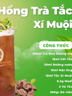Tổng hợp công thức pha chế đồ uống: Hồng Trà Tắc Xí Muội, Trà Thanh Trà và Thanh Trà Cam Hạt Chia