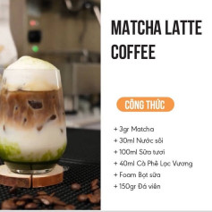 Tổng hợp công thức pha chế đồ uống: Matcha Latte, Cà Phê Cốt Dừa, Cam Cà Phê và Sữa Chua Việt Quất