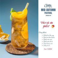 Tổng hợp công thức pha chế đồ uống mùa Trung Thu: Đào Sả Ưu Phiên, Lục Trà Cam Vàng Đào Nhài và Tí Muội Mận Đào