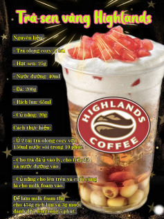 Tổng hợp công thức pha chế đồ uống nổi tiếng: Trà sen vàng, Trà đào Highlands, Matcha Coffee Starbucks và Đá xay Xoài Latte