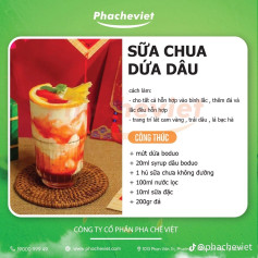 Tổng hợp công thức pha chế đồ uống: Sữa chua dứa dâu, Thanh liên tử, Sữa mè phê muối Bạc Liêu và Trà Oolong nhãn đá xay