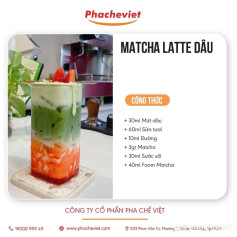 Tổng hợp công thức pha chế Matcha Latte đa dạng: Dâu, Xoài, Cà phê và truyền thống