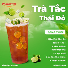 Tổng hợp công thức pha chế Trà Tắc Thái Đỏ, Trà Chanh Bạc Hà và Hồng Trà Tắc Xí Muội