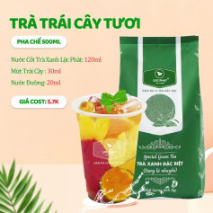 Tổng hợp công thức pha chế trà trái cây tươi, trà dâu, trà mãng cầu, trà đào cam sả và trà vải