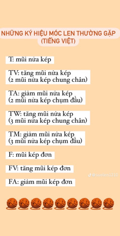 Tổng hợp những ký hiệu móc len thường gặp (Tiếng Việt)