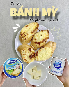 Tự làm bánh mỳ tỏi phô mai tại nhà với phô mai Vinamilk và sữa đặc Dutch Lady
