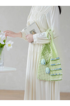 Tulip Flower Crochet Bag Pattern with Chart Tutorial