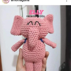 Tutorial Amigurumi Elefante Rosa Elly - Receita Grátis