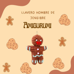 Tutorial Amigurumi Hombre de Jengibre Llavero