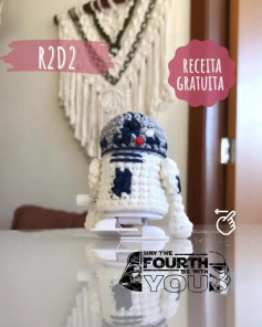 Tutorial Amigurumi R2D2 Star Wars Completo com Materiais e Passo a Passo