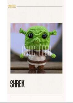Tutorial Amigurumi Shrek Completo - Materiais e Chart