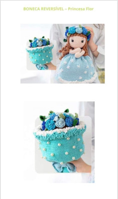 Tutorial Móc Len Búp bê Biến Hình Princess Flor - Princesa de Flores