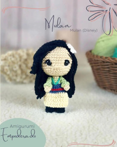 Tutorial Móc Len Búp bê Mulan Disney - Amigurumi Empoderado