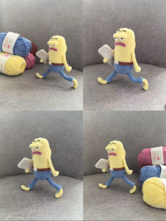 Tutorial Móc Len Nhân Vật Peixe com Cara de Escritório