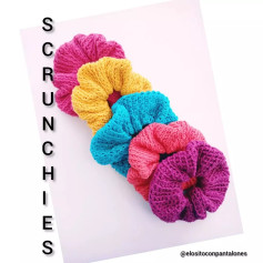 Tutorial paso a paso para hacer Scrunchies (Coleteros) de crochet fáciles y coloridos