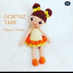 Ücretsiz Amigurumi Kız Bebek Tarifi - Happy Hobbys