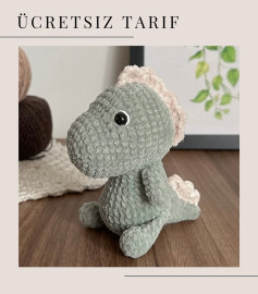 Ücretsiz Tarif: Sevimli Yeşil Móc Len Dinozor Amigurumi Modeli
