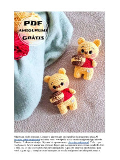 Ursinho Pooh Amigurumi Receita