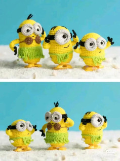 Walking Minion Hawaii Crochet Pattern: Detailed Chart and Instructions for Amigurumi Doll