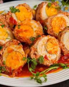 Xíu Mại Trứng Gà Sốt Cà Chua