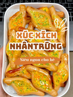 Xúc xích nhân trứng rau củ siêu ngon cho bé