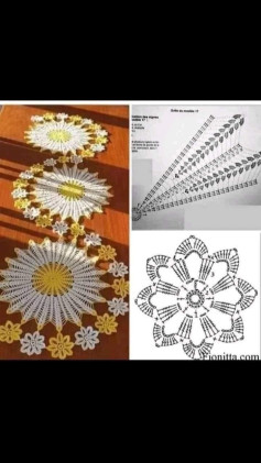 Yellow and White Flower Crochet Chart Pattern Tutorial