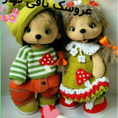 آموزش کامل بافت عروسک جوجه تیغی زوج (یوزیک و یوژا) به روش گام به گام