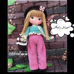 آموزش رایگان بچه خندان با لباس آبی و صورتی - هانا دست
