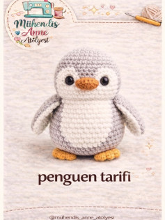 Adım Adım Pembe ve Gri Penguen Amigurumi Örgü Tarifi
