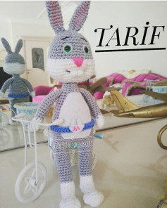 Akıllı Tavşan Momo Amigurumi Pattern: Handwritten Turkish Crochet Instructions for Head, Ears, Arms, Legs, and Body