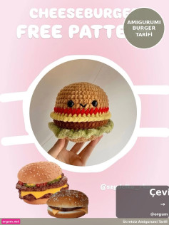Amigurumi Burger - Hướng dẫn móc len hamburger dễ thương miễn phí
