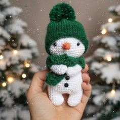 Amigurumi Kardan Adam Tarifi - Beyaz ve Yeşil Mucize