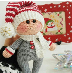 Amigurumi kırmızı şapkalı kız bebek modeli yapılışı anlatımlı