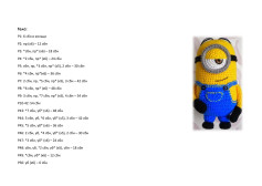 Amigurumi Minion: Full Crochet Pattern for Yellow Character with Blue Overalls