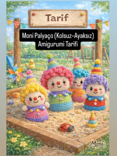Amigurumi Palyaço Anahtarlık - Tarif (Kolsuz-Ayaksız)