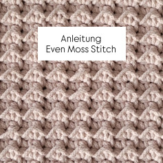 Anleitung Even Moss Stitch - Häkelanleitung und Chart für Muster