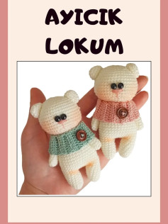 Ayıcığım Lokum: Hướng dẫn móc gấu bông Amigurumi dễ thương màu kem với khăn choàng