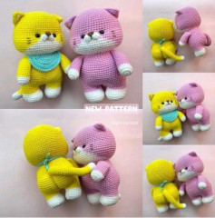 Бесплатная схема амигуруми котиков от @amimomdoll (перевод Сундучок амигуруми)
