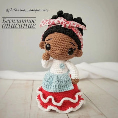 Бесплатное описание вязания крючком куклы Розита (Rozita Doll Crochet Pattern)