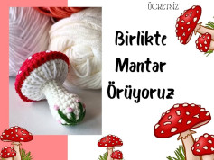 Birlikte Mantar Örüyorum - Amigurumi Mantar Anahtarlık Örgü Tarifi