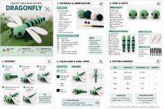 Crochet Amigurumi Pattern: Dragonfly - Full Instructions, Materials, and Assembly Guide