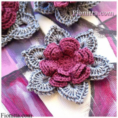 Crochet Flower Tutorial with Detailed Flat Chart Pattern and Step-by-Step Instructions