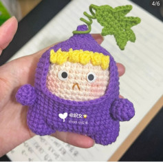 Crochet Fruit Robot Doll Pattern: Strawberry, Grape, and Peach Amigurumi Tutorial Chart