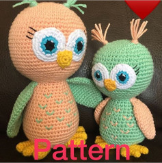 Crochet Owl Amigurumi Pattern with Detailed Instructions for Head, Body, Wings, Eyes and Beak