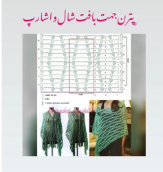 Crochet Shawl and Scarf Flat Charts with Patterns