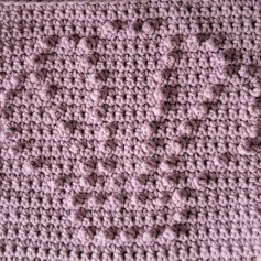 Crochet Shell Motif Pattern Chart with Picot Stitches and Bobbles