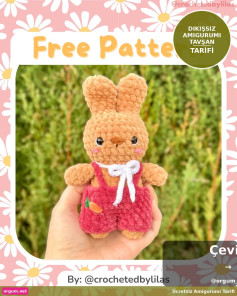 Dikişsiz Amigurumi Tavşan - Ücretsiz Örgü Tarifi (Türkçe Çeviri)