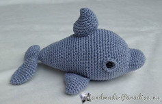 Doris The Dolphin Amigurumi Crochet Pattern with Chinese Instructions